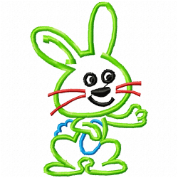 Rabbits Embroidery Design 12 Rabbits Embroidery Design 12